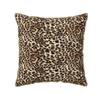 Federa Cuscino Morbida in Velluto Finta Pelliccia Stampa Leopardo 45x45 cm Marrone Nero Federa Cuscino Ghepardo per Divano Letto Camera da Letto Casa