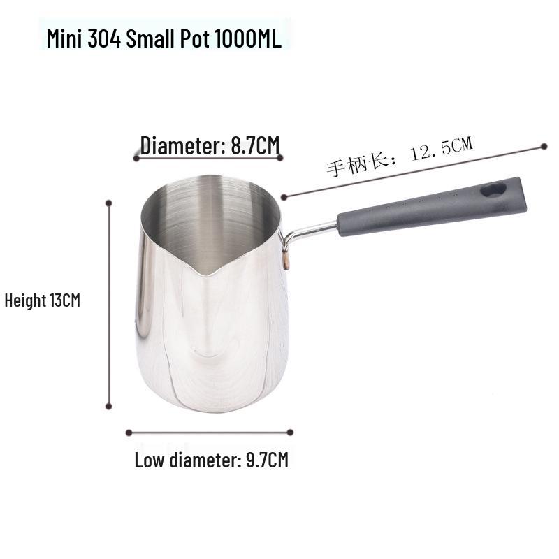 304 Stainless Steel Long Handle Latte Art and Frothing Pitcher (300-950ML)