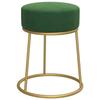 VidaXL Round Stool Green Velvet