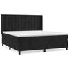 3132935 vidaXL Lit à sommier tapissier avec matelas Noir 180x200 cm Velours