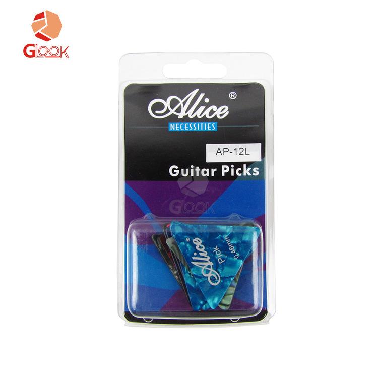 Alice Anti-slip Celluloid Guitar Picks for Folk and Electric Playing