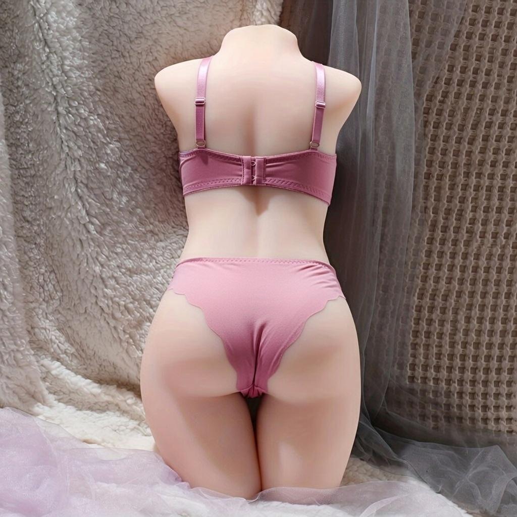 Echte Größe Sexpuppe und TPE-Masturbatoren für Männer Doppelkanäle Anus Männlicher Masturbator Halbkörper Künstliche Vagina