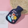 Bouillotte en Caoutchouc Haute Densité avec Housse en Peluche Mignonne - Chaleur Portable pour Bébés et Étudiants