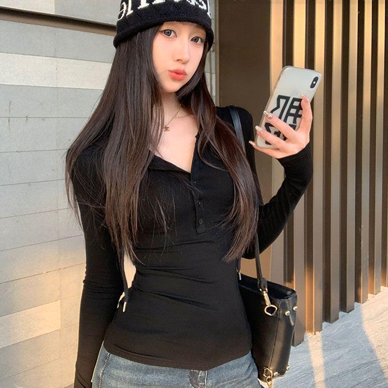 Autumn/Winter Pure Desire Style Women s Spicy Girl Cotton Hooded Crop Top with Slimming Design Medium чёрный