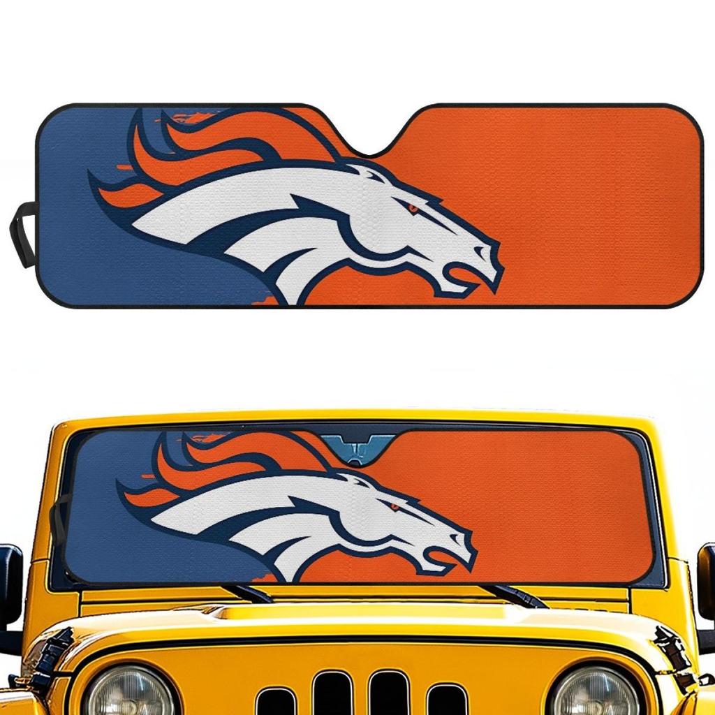 Denver Broncos Custom Car Sunshade - Front Windshield Heat Insulation Image Print