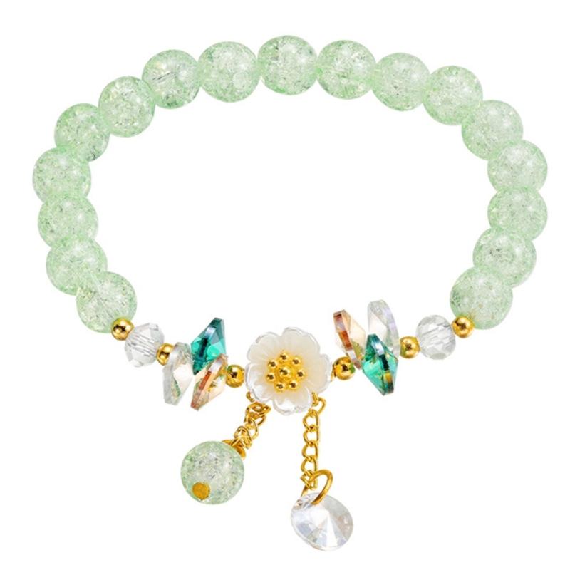 Colorful Flower Bracelet Elastic Bracelet Women Bracelet Beads Bracelet Wrist Jewelry Perfect for Party Wedding Gift