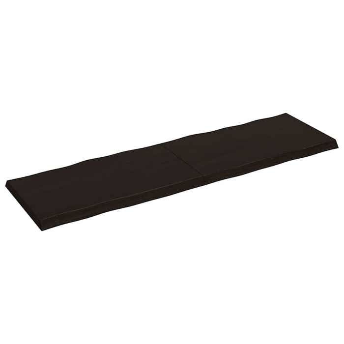 VidaXL Dessus de table bois chêne massif traité bordure assortie 364051