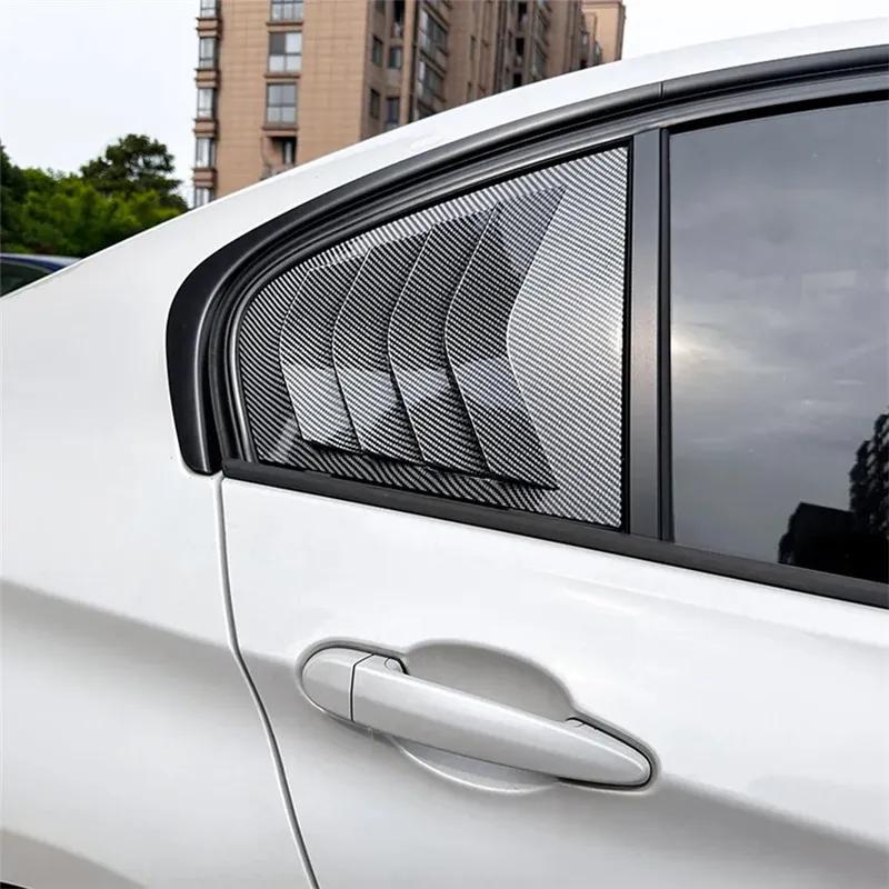For BMW 3 Series F30 318i 320i 325i 2013- Car Rear Window Shutter Cover Trim Window Louver Side Vent Trim
