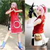 Game Haruno Sakura Cosplay Shippuden Anime Costume Wig Women Girls Skirt Unisex Ninja Cartoon Halloween Carnival Costume