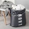 Grey High-capacity Laundry Bag Travel Storage Pouch Machine Washable Dirty Clothes Organizer Drawstring Bag Bathroom Accessories