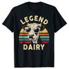 Legend Dairy Funny Farmer Cow T-Shirt Summer Men Clothing Fashion T Shirts Cotton Short Sleeve Oversized Loose T-shirt Tops