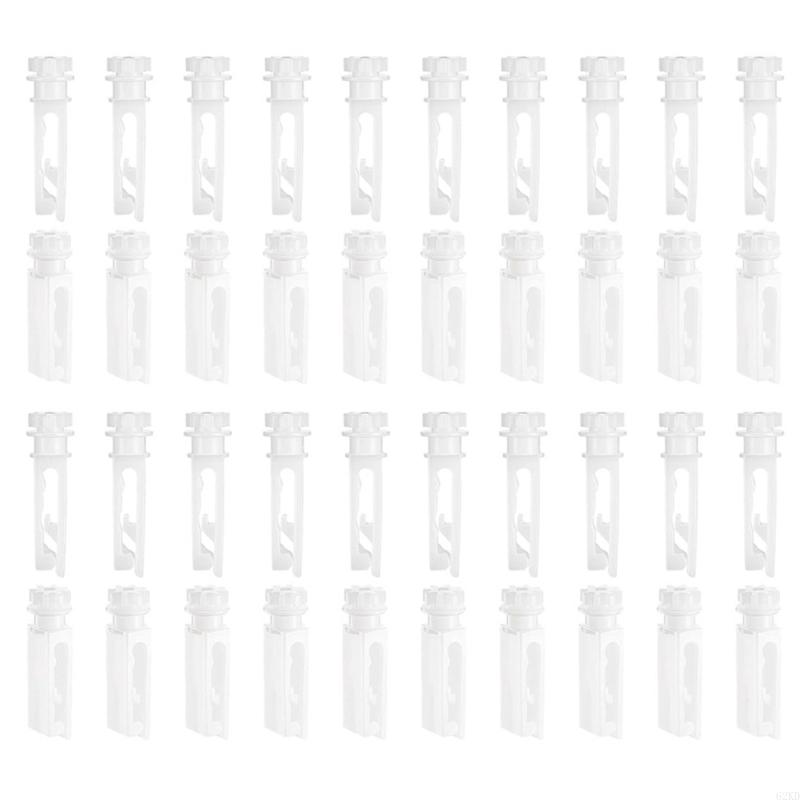 

62KD 40/80Pcs Curtain Track Gliders Hooks Curtain Rails Pulleys for Smooth Sliding