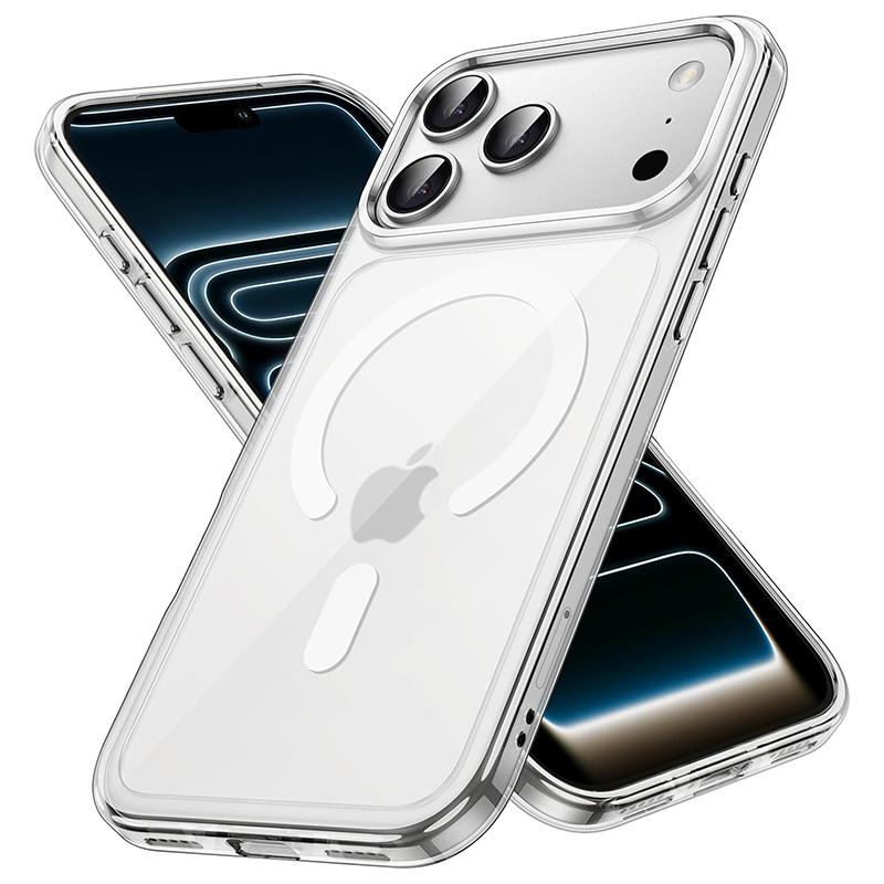 Luxury Clear Shockproof Magsafe Magnetic Case For iPhone 17 Air 17Pro 17 Pro Max Wireless Charging Shockproof Hard PC Back Cover