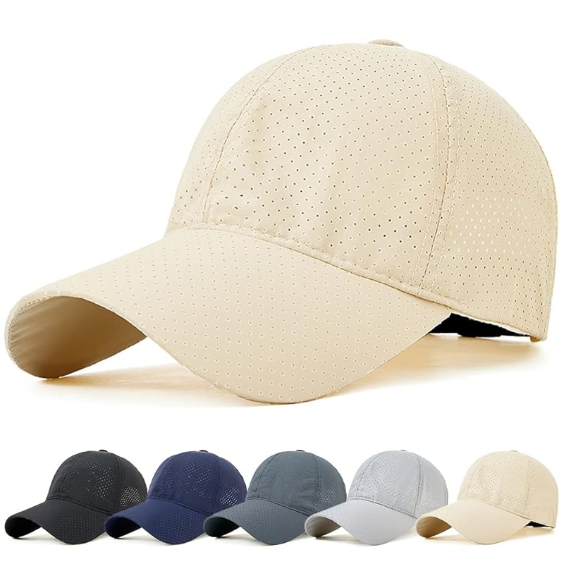 

[HORADON] кепка мужская большого размера Шляпа [вентилируемая сетка, сверхлегкая прибл.. 55г, регулируемый 58-62см] Сетчатая кепка спортивная шляпа бейсболка защита от УФ