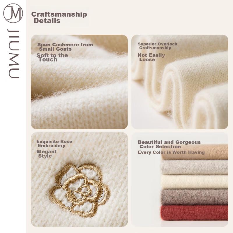 JIUMU 100% Cashmere Scarf for Women, Autumn And Winter Warm Neck Warmer, Gift for Women Or Mothers, Birthday Present Gift Box