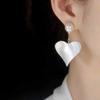 S925 Sterling Silver Exaggerated Heart Pearl Stud Earrings - High-End Unique Style Jewelry