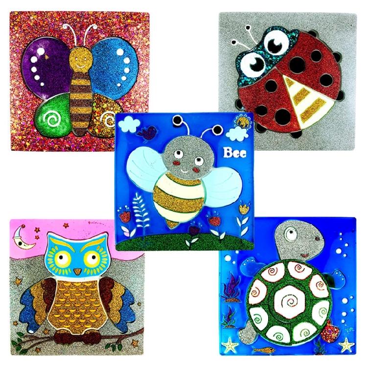 Animals Silicone Mold Puzzle Preschool Kids Baby Puzzles Cartoon Resin Mold Gift