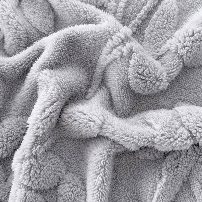 2024 New Fortune Tree Tafu Velvet Solid Color Jacquard Multifunctional Blanket Nap Office Blanket