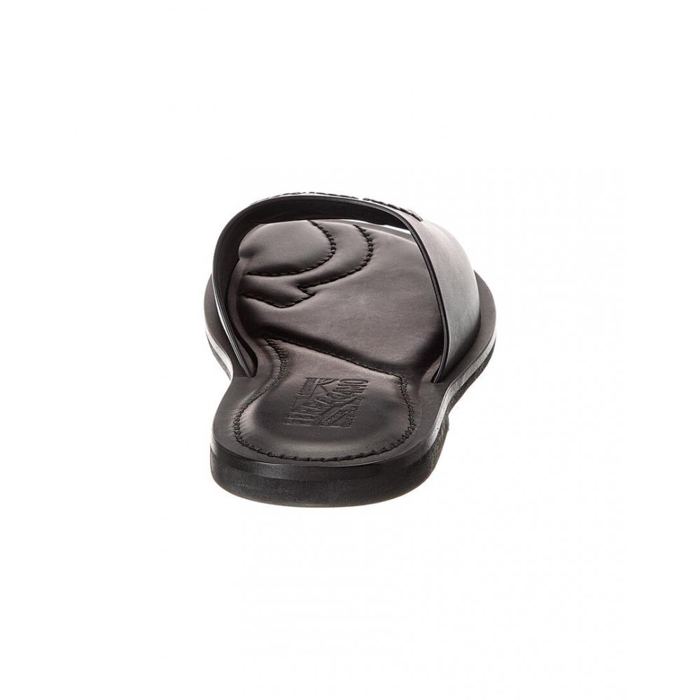 Salvatore Ferragamo Ferragamo Lionel Leather Slide Black