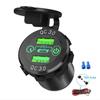 12V-24V 60W Trojitá USB Zásuvka do Autozapalovače PD3.0 & Dvojitá QC3.0 s Dotykovým Spínačem Rychlonabíjecí Adaptér Autobus Přívěs Lodě