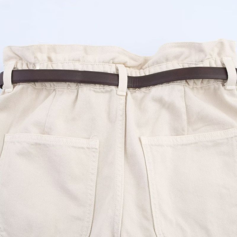 Araltay New Arrival Women's Clothing Fashion Style Fashion High Waist Paper Bag Type Denim Casual Shorts 8228028