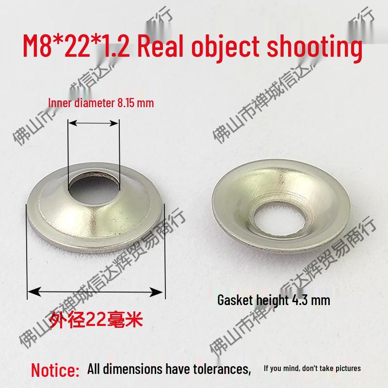 304 Stainless Steel Bowl Mat Washer and Recessed Screw Decoration Set