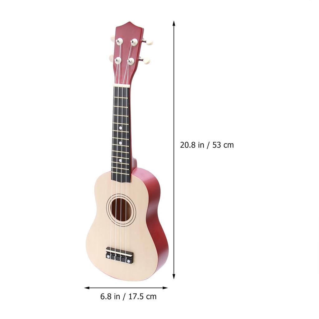 Artibetter 21 Inch Ukulele Guitar Ukulele Interesting Introductory Beginner Starter Musical Solid Wood Instrument Model (Burley Wood)
