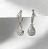 Hot-selling Minimalist Micro-paved Zircon Earrings, Teardrop-shaped Earrings, Elegant and Sophisticated Earrings.