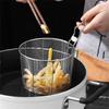 Kitchen Stainless Steel Frying Basket with Hanging Handle Oil Filter Pasta Noodles Drainer Cooking Tools Food Skimmer Strainer