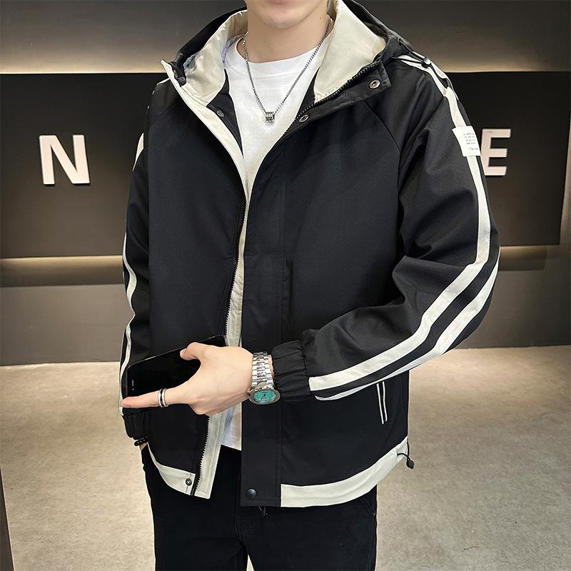 

Повседневная куртка мужская красивая универсальная молодежная повседневная мужская куртка с капюшоном весенне-осенняя трендовая одежда M