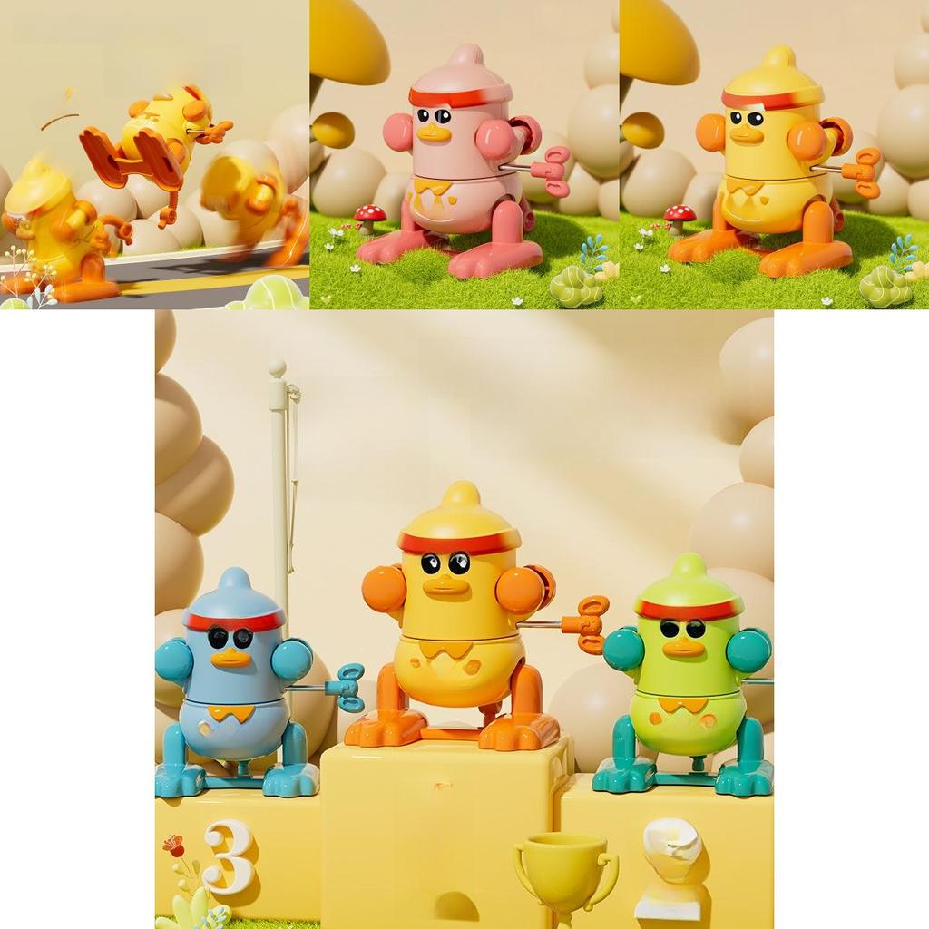 Kids Toy Mechanical Flip Duck With Linking Chain For Preschool Play And Learning