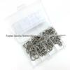 100 Nickel-Plated Eye Hooks: Pointed Tail Sheep Horn Design