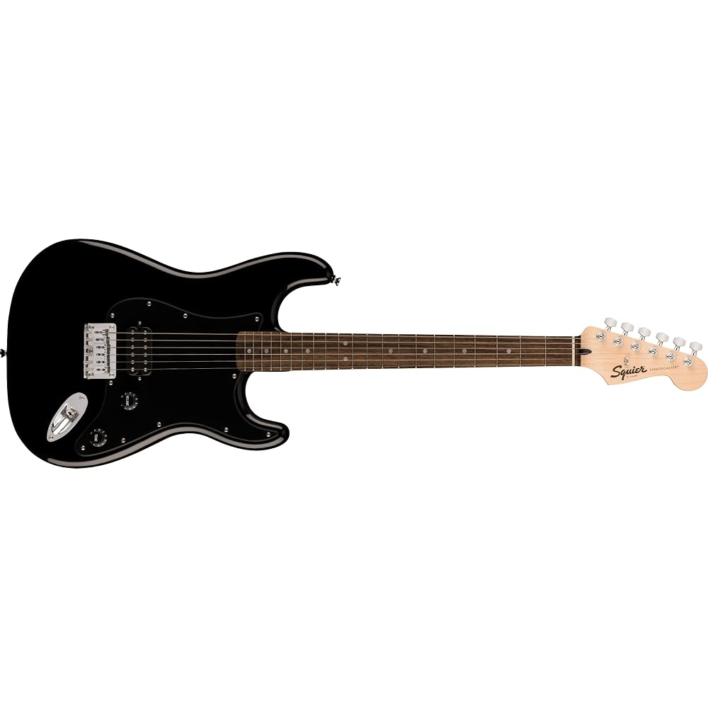 Squier by Fender Sonic Stratocaster HT Electric Guitar Laurel Fingerboard Black Pickguard with Soft Case