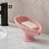 Non-foaming Soap Dish Self Draining Dish, 3D Printed Holder, Multi-functional Smooth Curve Tray Sink Organizer for Shower, Bathroom, Kitchen