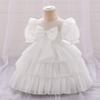 Neugeborene Kleinkind Kleidung Taufe Prinzessin Party Kostüm Baby Mädchen Kleidung Festzug Große Schleife 1. Geburtstag Kleid Für Kurzarm Kleider