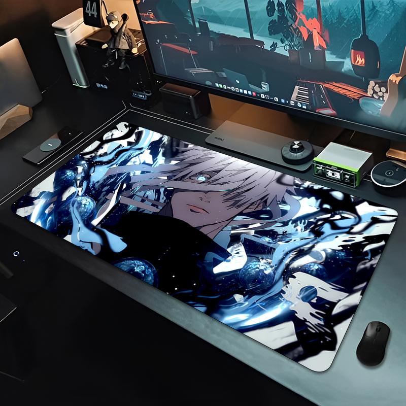 Oversized Mouse Pad Jjujutsu Kaisen Sukuna Yuji Gamer Computer Desk Mat Gaming Keyboard Pad Lockedge Japanese Anime Mousepad