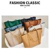 Bolsa Tote de Couro Genuíno para Mulheres, Bolsa de Ombro de Couro Bovino Macio, Bolsa Grande para o Dia a Dia e Trabalho, Bolsa de Compras Vintage, Múltiplas Cores