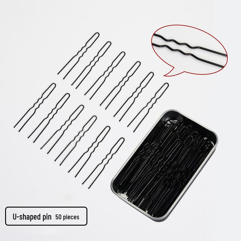 

Black Hair Wave Clip - Small Steel Side Pin for Adults