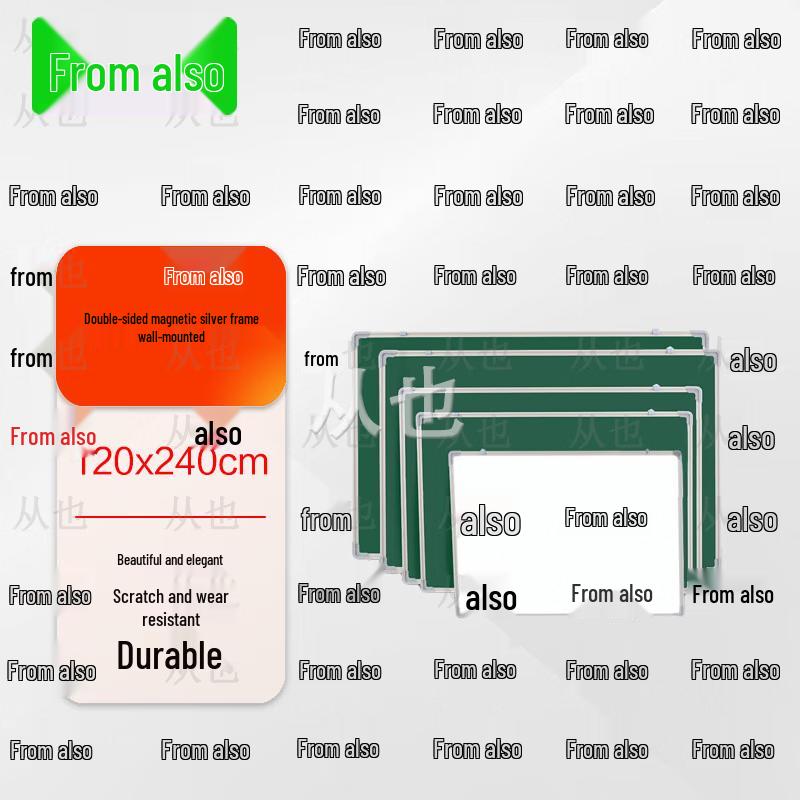 Double-Sided Magnetic Wooden Wall Blackboard with Silver Frame