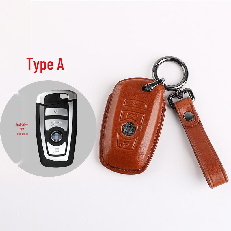 Genuine Leather Key Case for BMW 5 & 7 Series - Blade Key Compatible