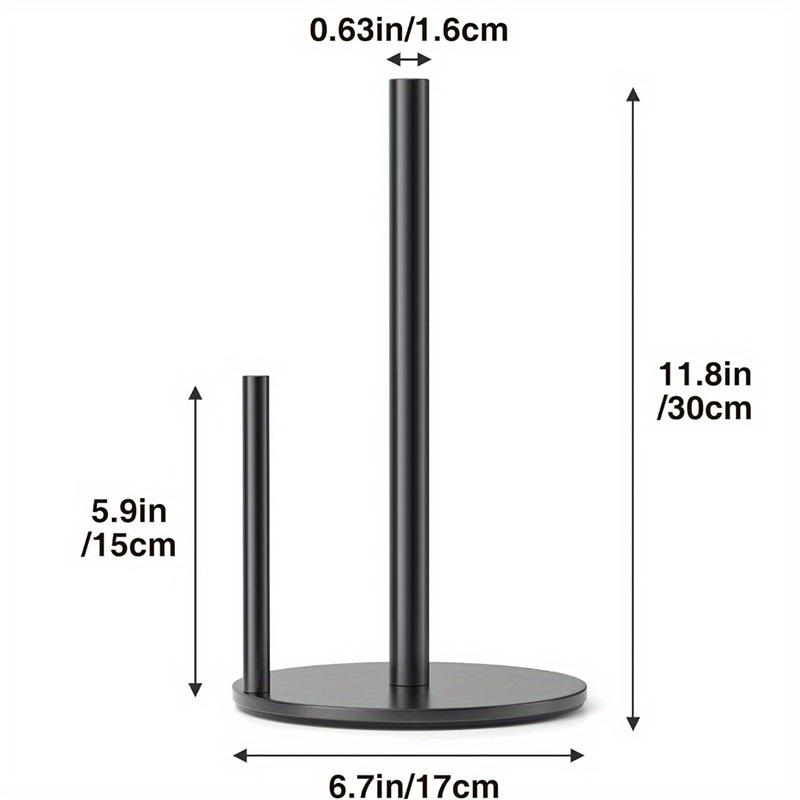 Golden Double Pole Kitchen Tissue Holder Desktop Cling Film Storage Rack Non Perforated Metal Hand Towel Roll Paper Holder New