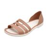 Frauen Sommer Flache Sandalen Open-Toed Slides Hausschuhe Candy Farbe Outdoot Casual Strand Schuhe
