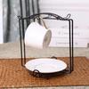 1 Pcs Coffee Cup Holder Hanging Partition Cup Holder Storage Rack Iron Cup Shelf Stand For Kitchen Counter Steel Display Stand