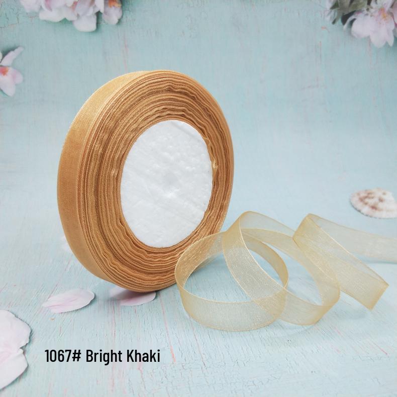 Cinta de Hilo de Nieve Transparente de 1,2 cm para Manualidades: Ganchillo, Accesorios para el Cabello, Lazos, Regalos, Empaque para Pasteles y Cajas, Cinta de Seda