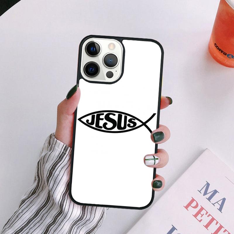 Fish Symbol Jesus Christ Christian Phone Case For iPhone 17 Air 14 13 12 16Pro Max 15  Plus Max Cover coque
