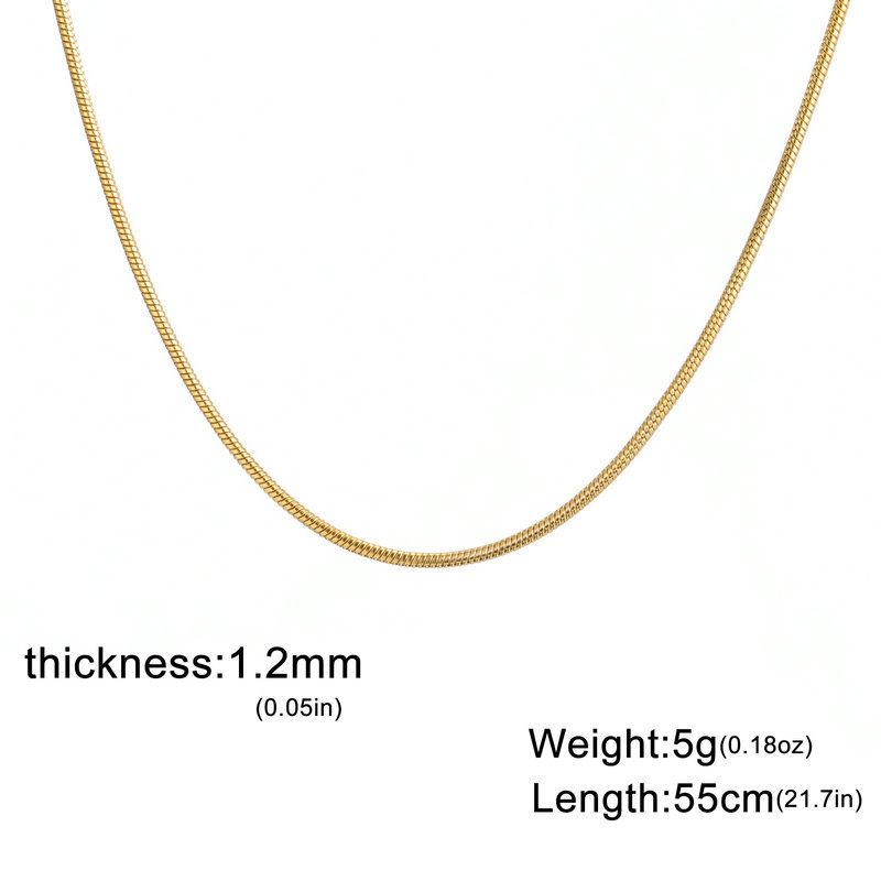 Ultra Fine Snake Chain 0.9 1.2 1.5 2mm DIY Jewelry Making Supplies Versatile Clavicle Necklace Pure Metal Link Chain
