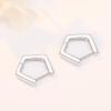 Qiaolanxuan Pentagonal Japanese-Korean Rhinestone Stud Earrings: Versatile Cool Style for Men & Women