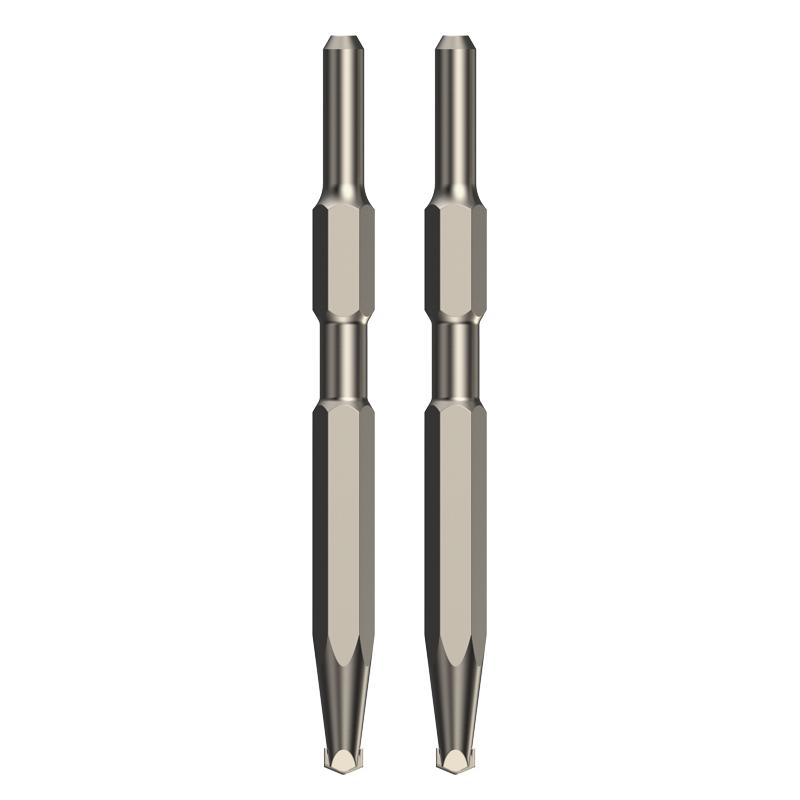 Hexagonal 0810 Jackhammer Chisels: Pointed & Flat Alloy Chisels 17x260mm