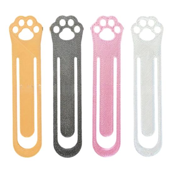DYS Cat Paw Bookmark, 3D Printed One-Piece Mold, Elastic Stable Hold Hollow Book Clip for Reading Accessory