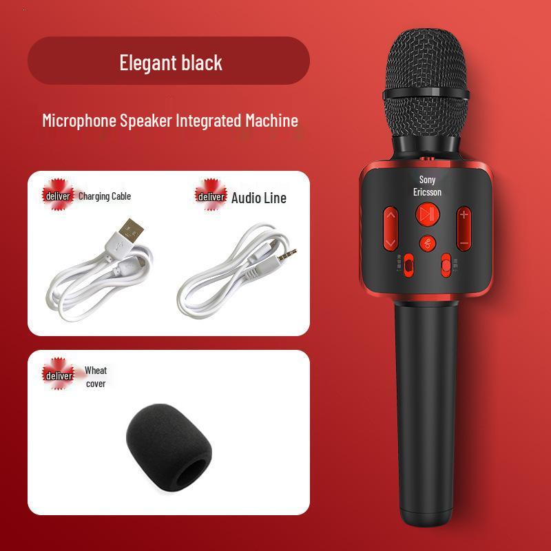 Wireless Bluetooth Microphone & Speaker for Mobile - Sing K Songs At Home for Kids & Adults